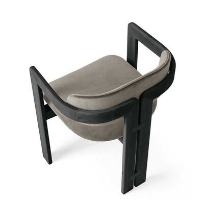 Black Solid Wood Frame Simple Design Nordic Light Luxury Dining Chairs