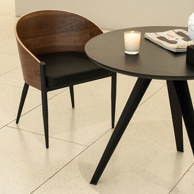 Leisure Cafe Costes Nordic Style Dining Chair Wood Pu Seat