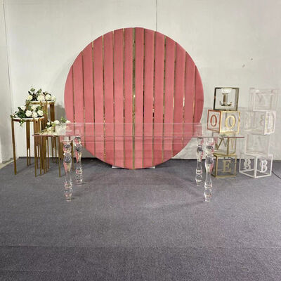 Rectangular Acrylic Folding Banquet Table Transparent 200x100x75cm