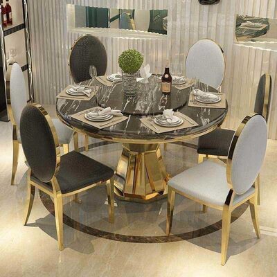 Home Luxury Dining Table And Chairs 1.5 Meter Diameter Round Dining Table