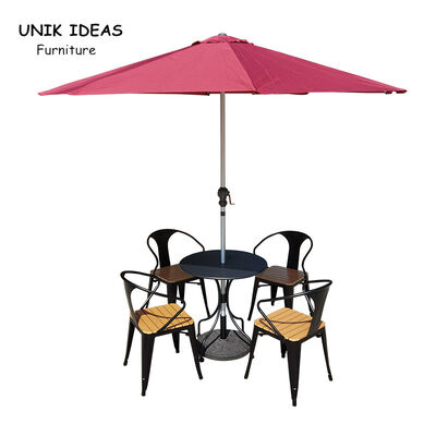 Хорошая цена Patio Furniture Garden Chairs Rattan Outdoor Chaise Bistrot Bois Table and Bistro Chair French онлайн