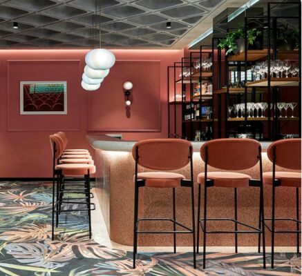 Хорошая цена New Arrival Wholesale Cheap Modern Design Velvet Fabric Dining Chairs Tall Bar Chair онлайн