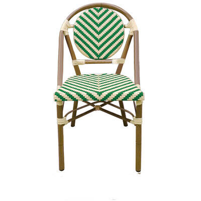 Хорошая цена Дешевый оптовый алюминиевый каркас насквозь ресторанная мебель садовые комплекты открытые стулья бистро онлайн