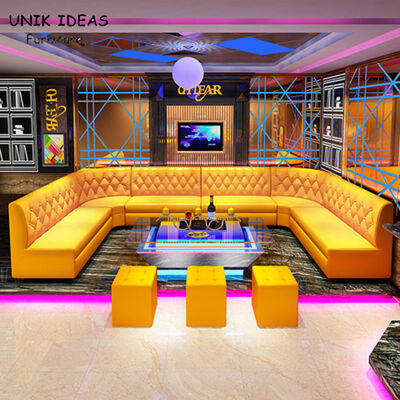 Хорошая цена Большое кресло 3 частей кожаное подковообразное секционное для небольшого кафе уединения космоса KTV онлайн