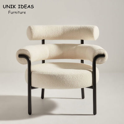 Хорошая цена Акцент белые элегантные 79.1cm софы кресла Seater ткани овчины одиночный онлайн