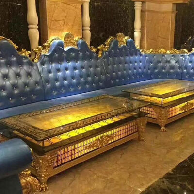 Хорошая цена Диско угла Лаунж-бара софы клуба рамки FRP софа будочки кожаного классического длинная онлайн