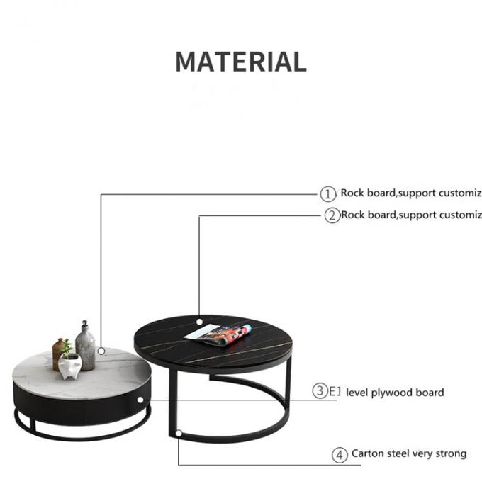 журнальный стол центра чая самого нового современного простого стиля 2020 черный стеклянный мраморный верхний